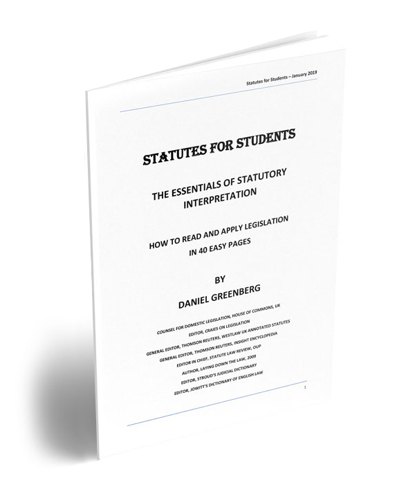 Daniel Greenberg Statutes for Students book