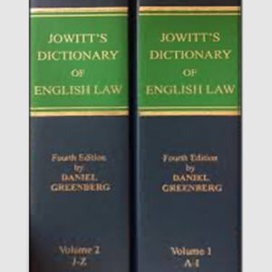 Jowitt's Dictionary of English Law